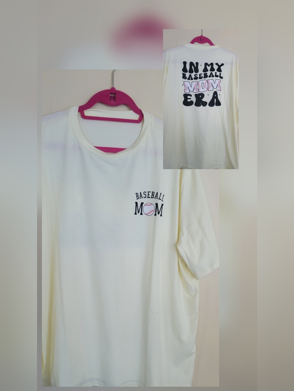 Baseball Mom Cream Short-Sleeve Tee